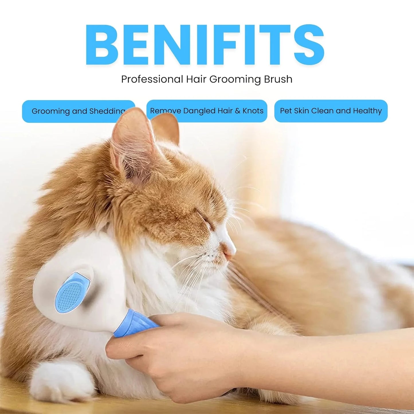 Self-Cleaning Slicker Brush – Shedding & Detangling Tool