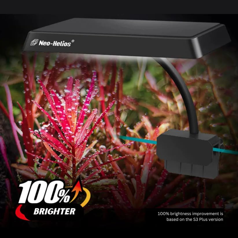 Neo Helios Flat Nano S3 Pro (8Watts) High Brightness Vivid Solar Color 10000K | Clip on Back Planted Aquarium Fish Tank Light