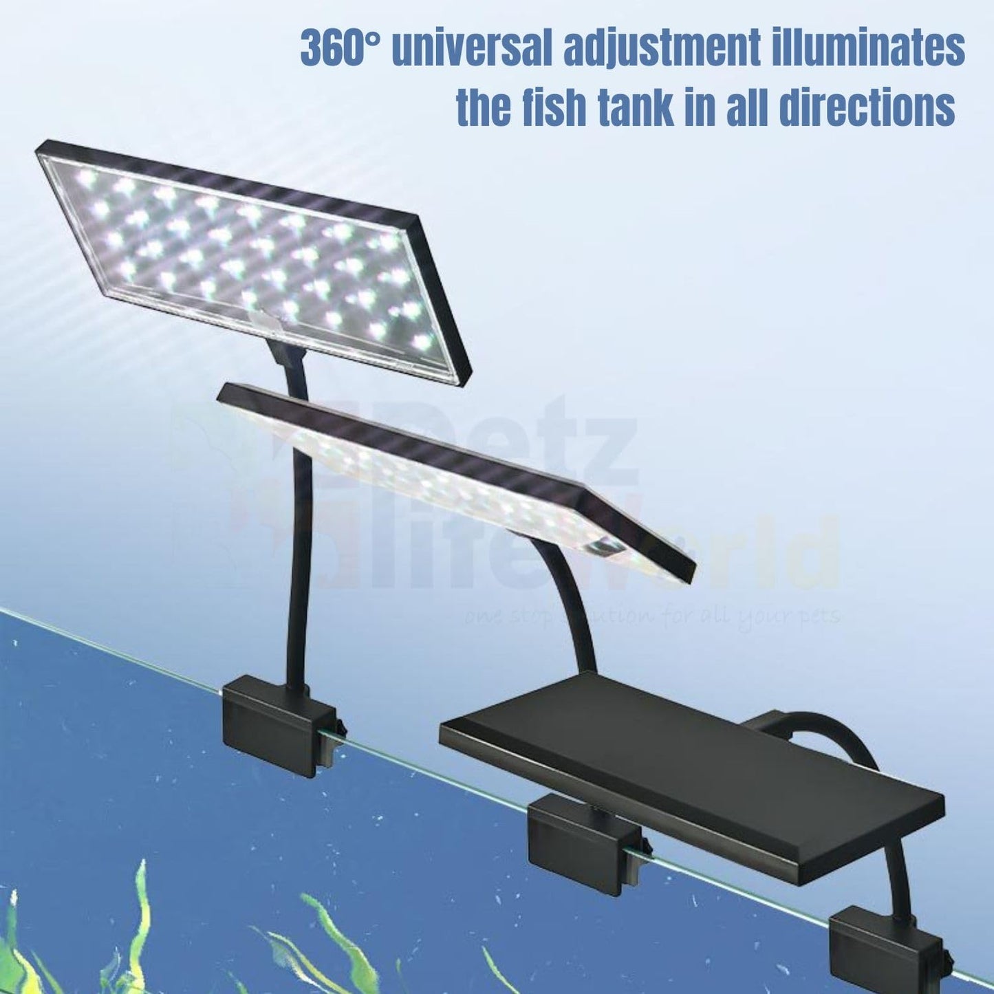 Neo Helios Flat Nano S3 Pro (13W) Full Spectrum Vivid Solar Color 10000K|High Brightness Clip On Back Planted Aquarium Fish Tank Light, led