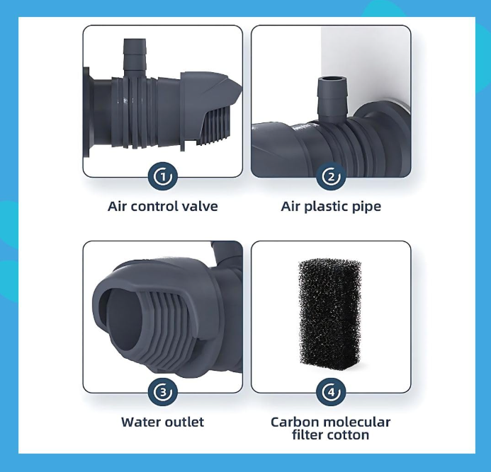 Sun-sun Xiaoli XQP Series Multi-Function Submersible Filtration Pump (XQP-1500F | 20W | 1500L/h | Suitable Tank Size : 3-4 Feet