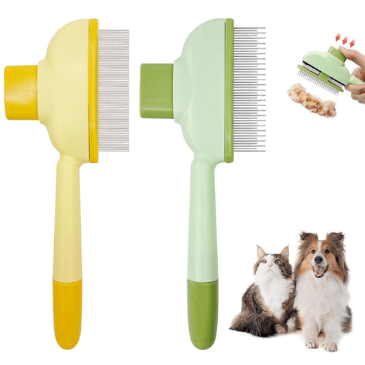One-Click Self-Cleaning Comb – Removes Shedding & Fleas