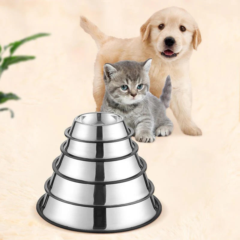 Premium Steel Pet Bowl – Anti-Skid & Easy to Clean