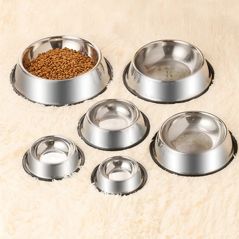 Premium Steel Pet Bowl – Anti-Skid & Easy to Clean