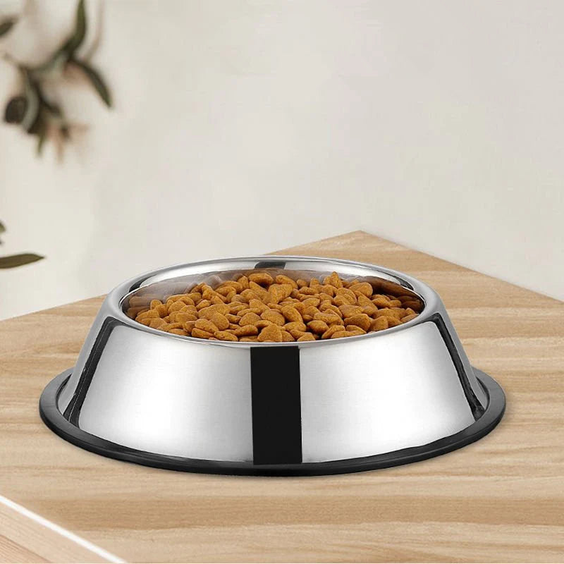 Premium Steel Pet Bowl – Anti-Skid & Easy to Clean